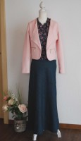 Rachel - Long Vintage Denim Skirt Maxi