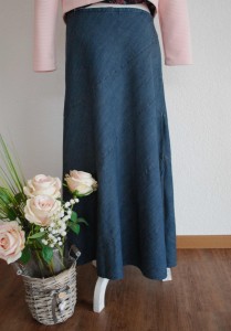 Rachel - Long Vintage Denim Skirt Maxi