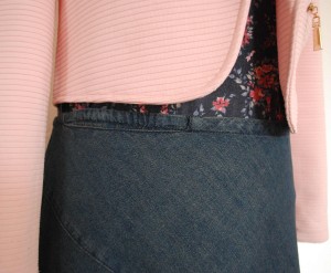 Rachel - Long Vintage Denim Skirt Maxi
